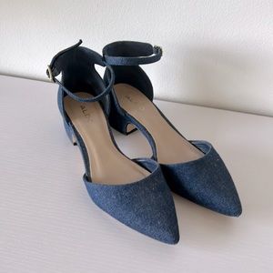 Aldo Chambray Low Pointed Mary Jane’s Size 5.5